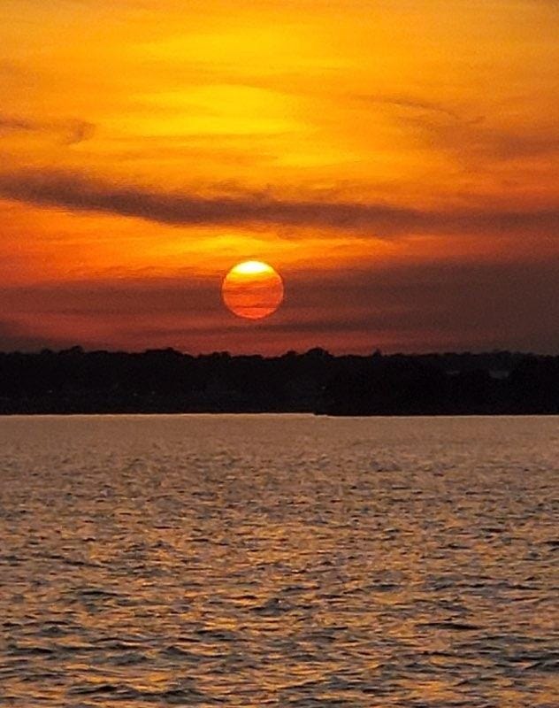 Sunset over Lake Conroe at Venice On The Lake RV Park